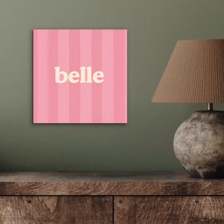 Aluminium schilderij - Roze - Gestreept - Belle — 3