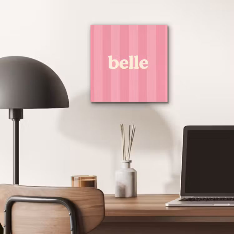 Aluminium schilderij - Roze - Gestreept - Belle — 6