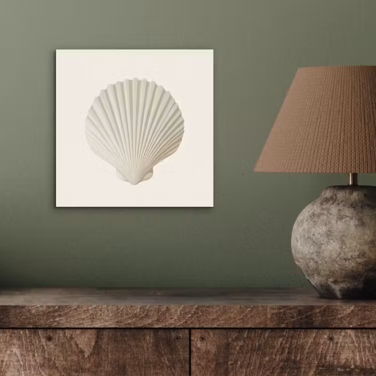 Aluminium schilderij - Schelp - Minimalistisch - Wit — 3