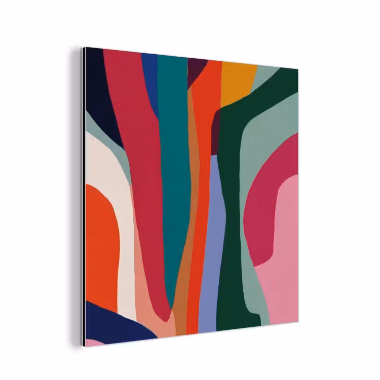 Aluminium schilderij - Vormen - Bochten - Kleurrijk - Abstract — 1