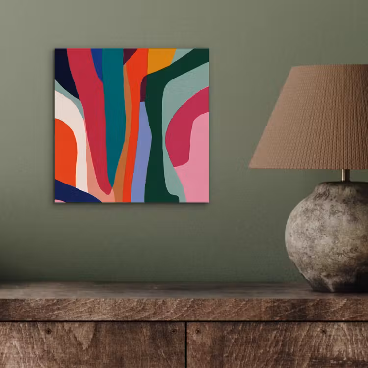 Aluminium schilderij - Vormen - Bochten - Kleurrijk - Abstract — 3