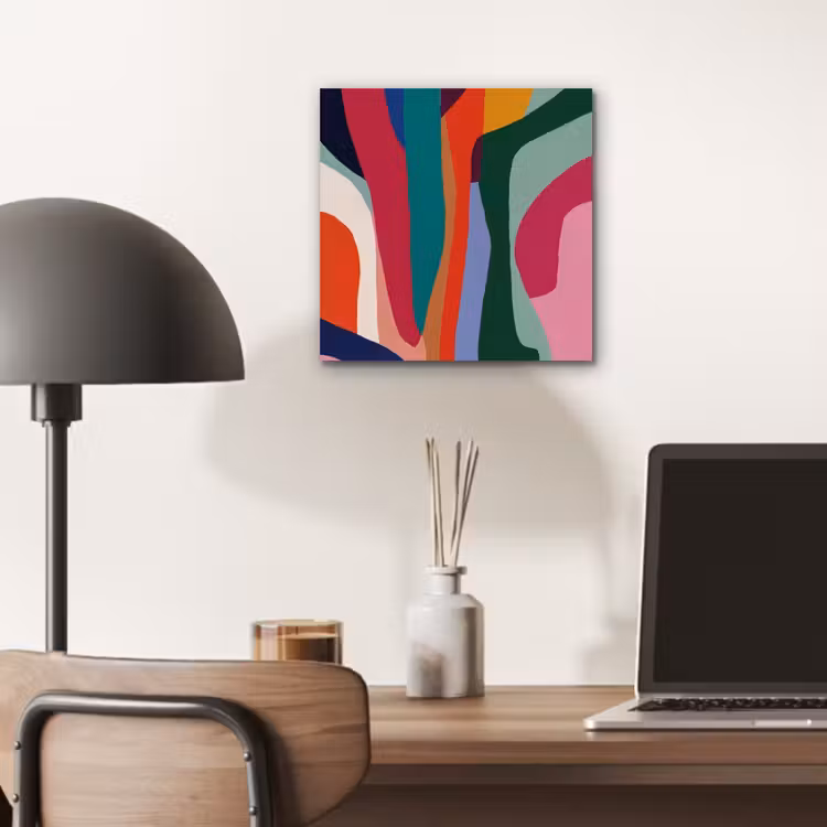 Aluminium schilderij - Vormen - Bochten - Kleurrijk - Abstract — 6