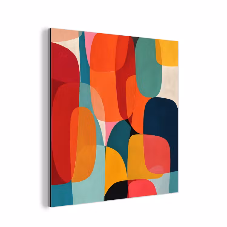 Aluminium schilderij - Vormen - Kleurrijk - Abstract - Vlakken — 1