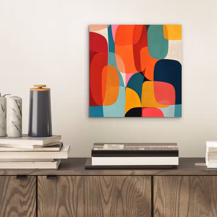 Aluminium schilderij - Vormen - Kleurrijk - Abstract - Vlakken — 2