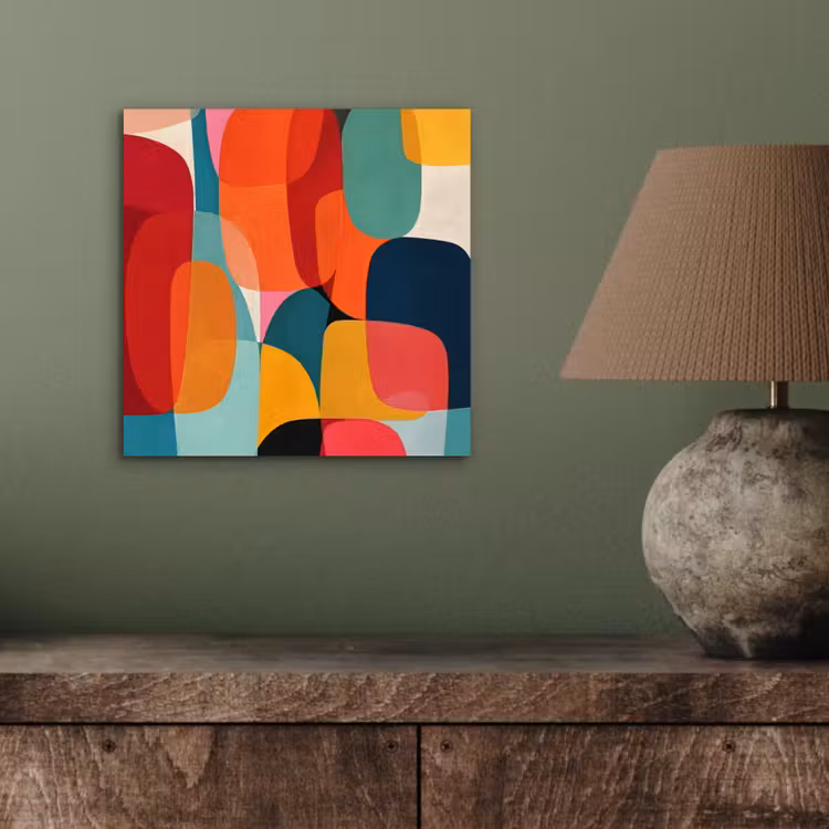 Aluminium schilderij - Vormen - Kleurrijk - Abstract - Vlakken — 3