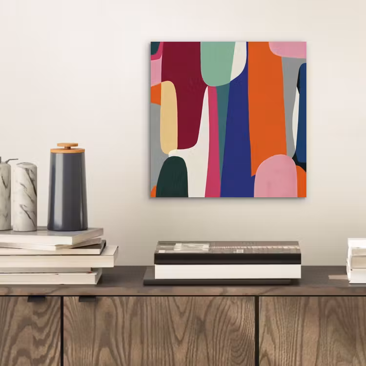 Aluminium schilderij - Vormen - Ritmisch - Kleuren - Abstract — 2