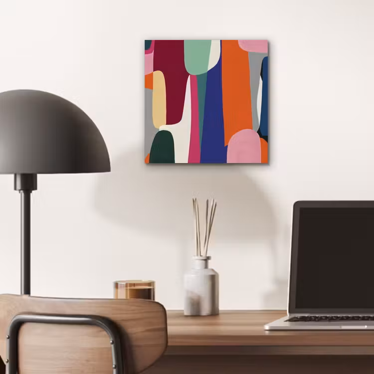 Aluminium schilderij - Vormen - Ritmisch - Kleuren - Abstract — 6