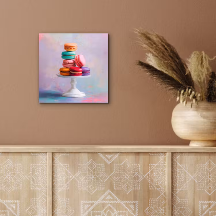 Aluminium schilderij - Macarons - Schaal - Pastel - Kleurrijk — 5