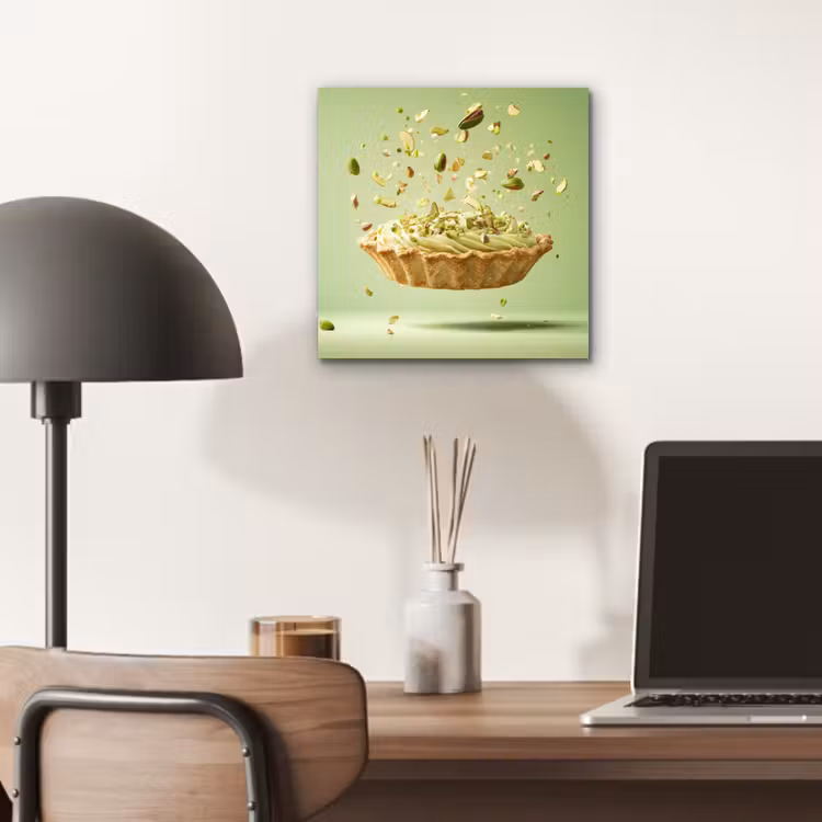 Aluminium schilderij - Pistache - Taart - Noten - Eten — 6