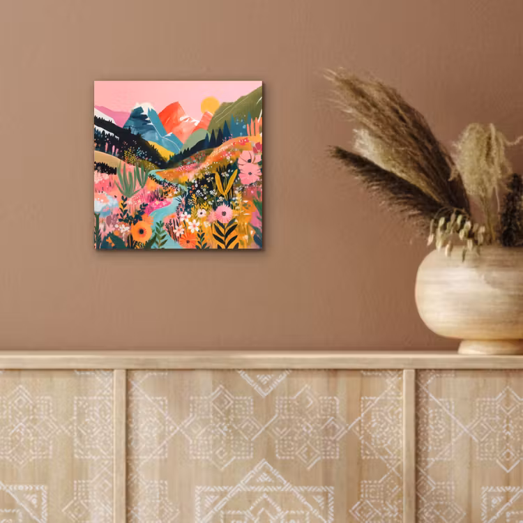 Aluminium schilderij - Rivier - Diepte - Bloemen — 5