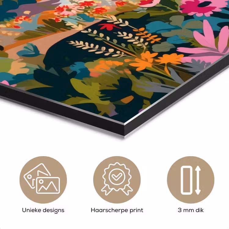 Aluminium schilderij - Rivier - Vallei vol bloemen - Levendig — 7