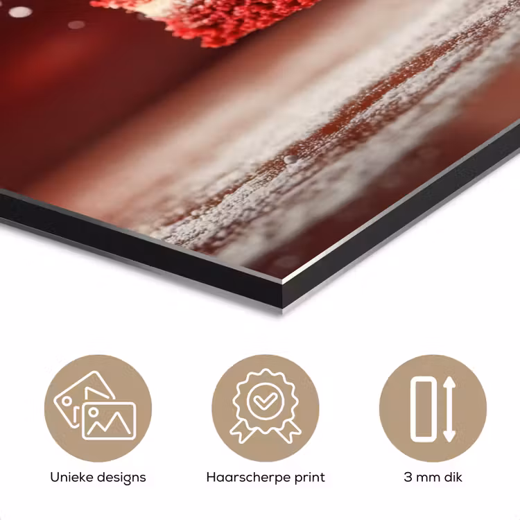 Aluminium schilderij - Rode - Velvet - Taart - Eten — 7