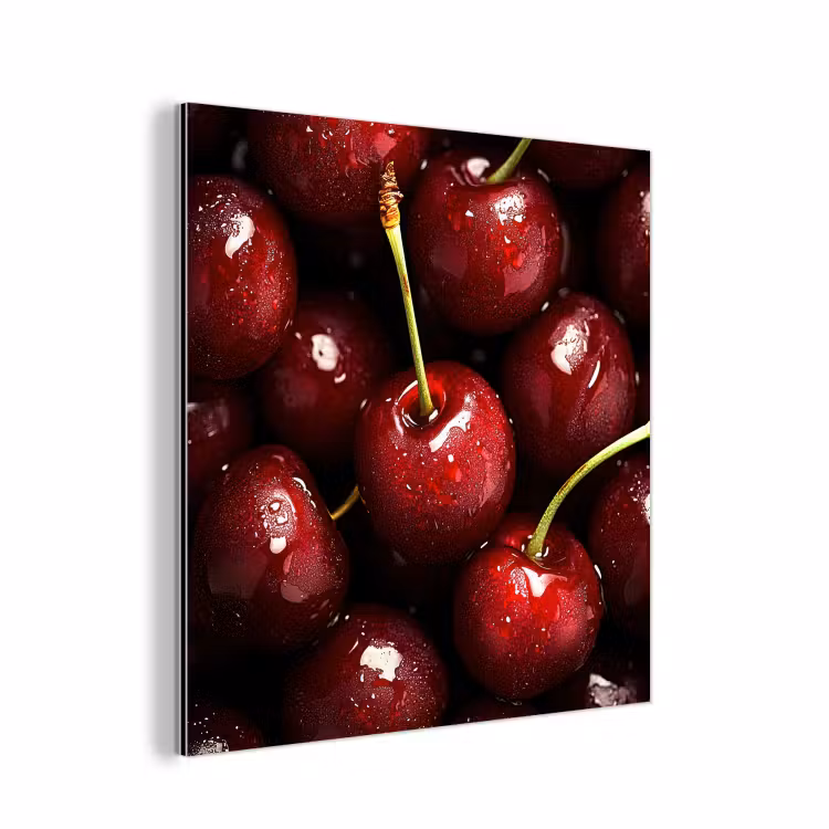 Aluminium schilderij - Rood - Fruit - Kersen — 1