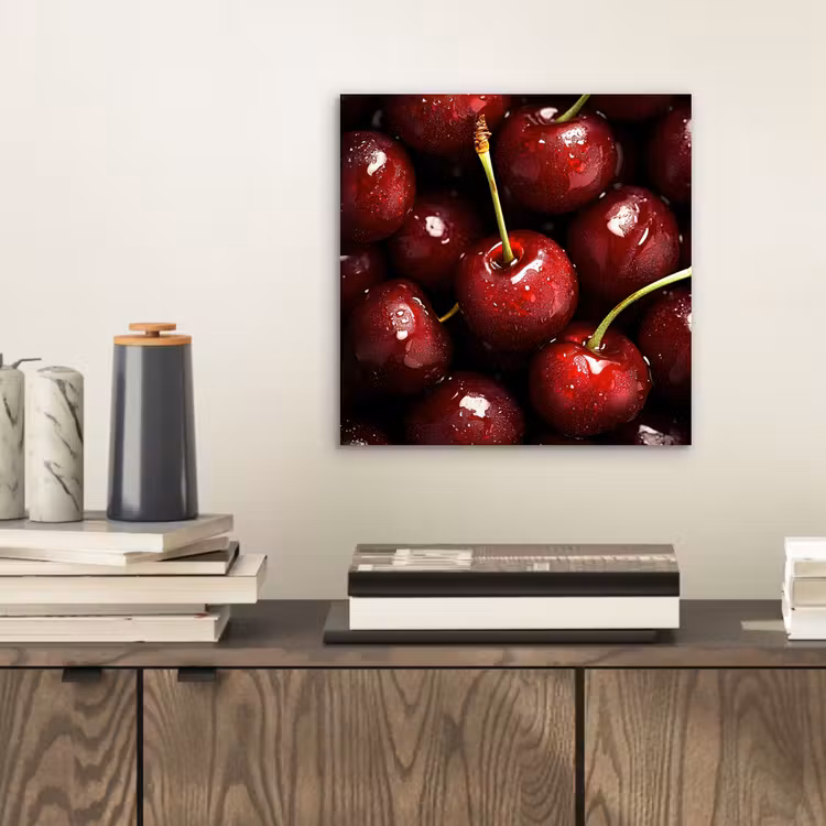 Aluminium schilderij - Rood - Fruit - Kersen — 2