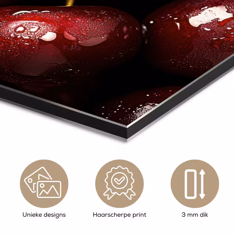 Aluminium schilderij - Rood - Fruit - Kersen — 7