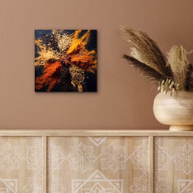 Aluminium schilderij - Specerijen - Explosie - Oranje — 5