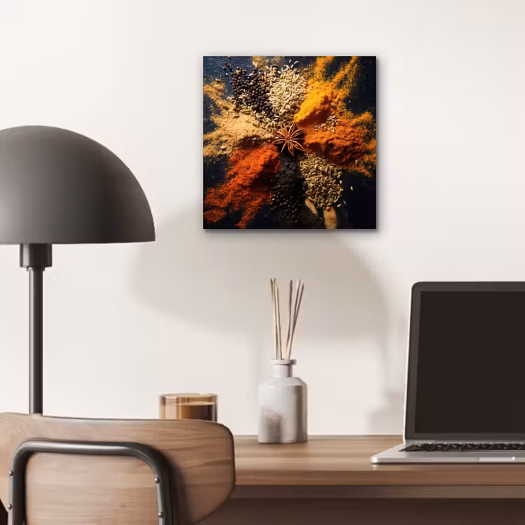 Aluminium schilderij - Specerijen - Explosie - Oranje — 6