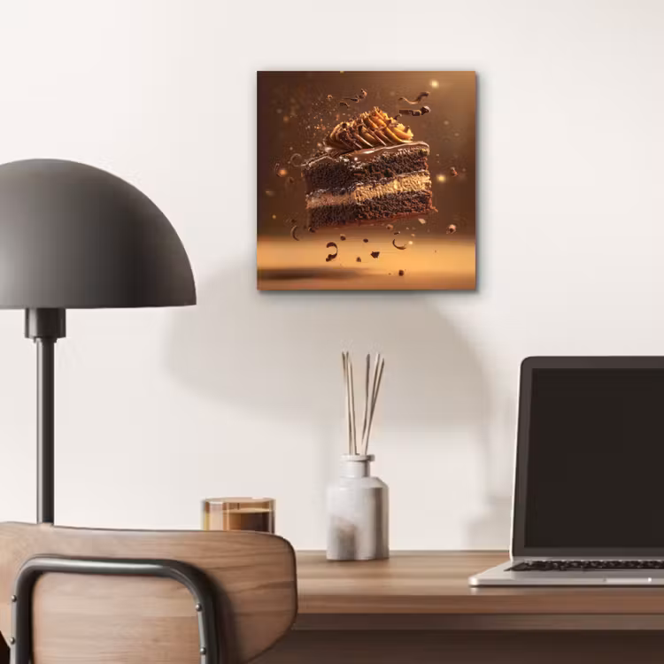 Aluminium schilderij - Taart - Chocolade - Eten - Brownie — 6