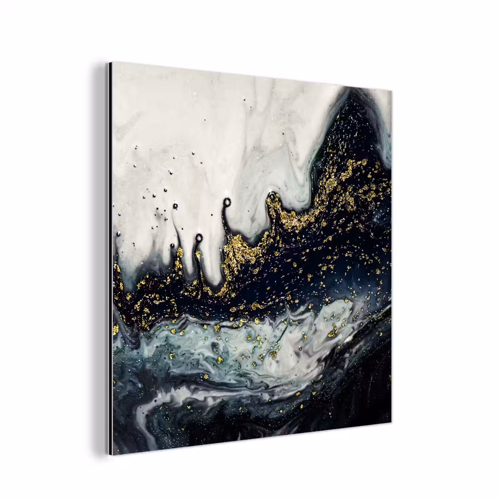 Aluminium schilderij - Marmer - Abstract - Goud - Luxe — 1