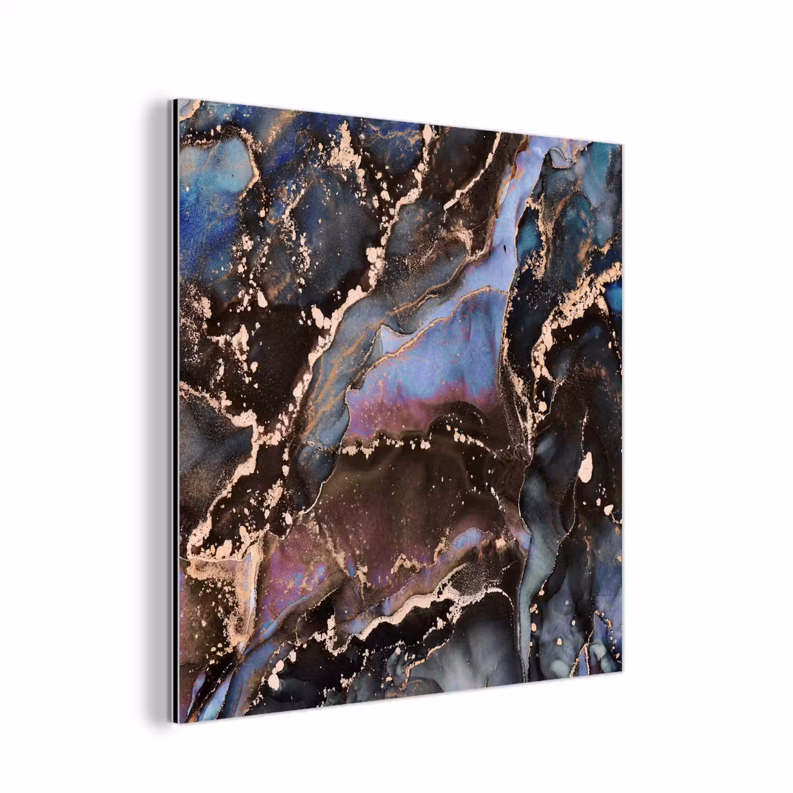 Aluminium schilderij - Marmer - Goud - Rosé — 1
