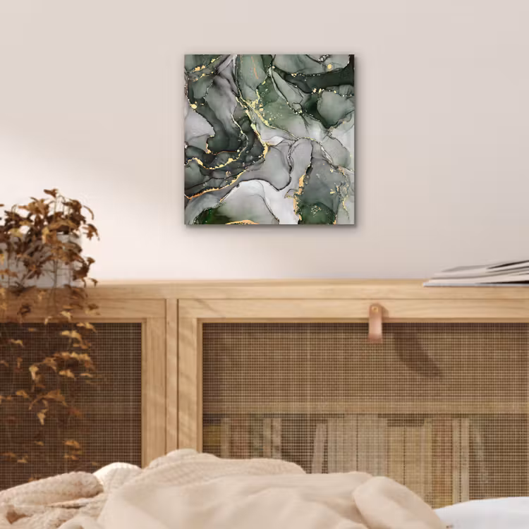 Aluminium schilderij - Luxe - Marmer - Groen — 4