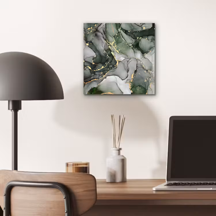 Aluminium schilderij - Luxe - Marmer - Groen — 6