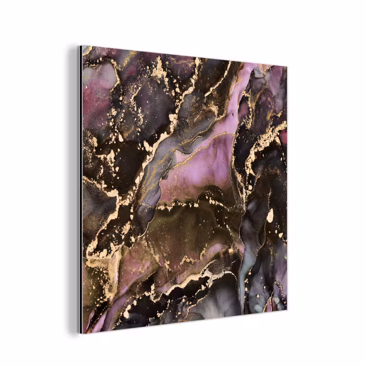 Aluminium schilderij - Marmer - Gold - Steen - Abstract — 1