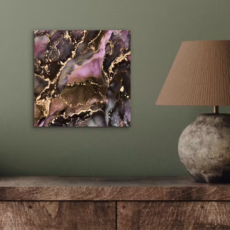 Aluminium schilderij - Marmer - Gold - Steen - Abstract — 3