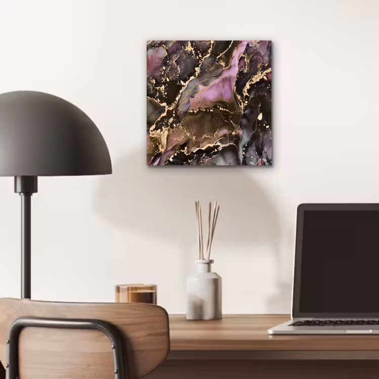 Aluminium schilderij - Marmer - Gold - Steen - Abstract — 6
