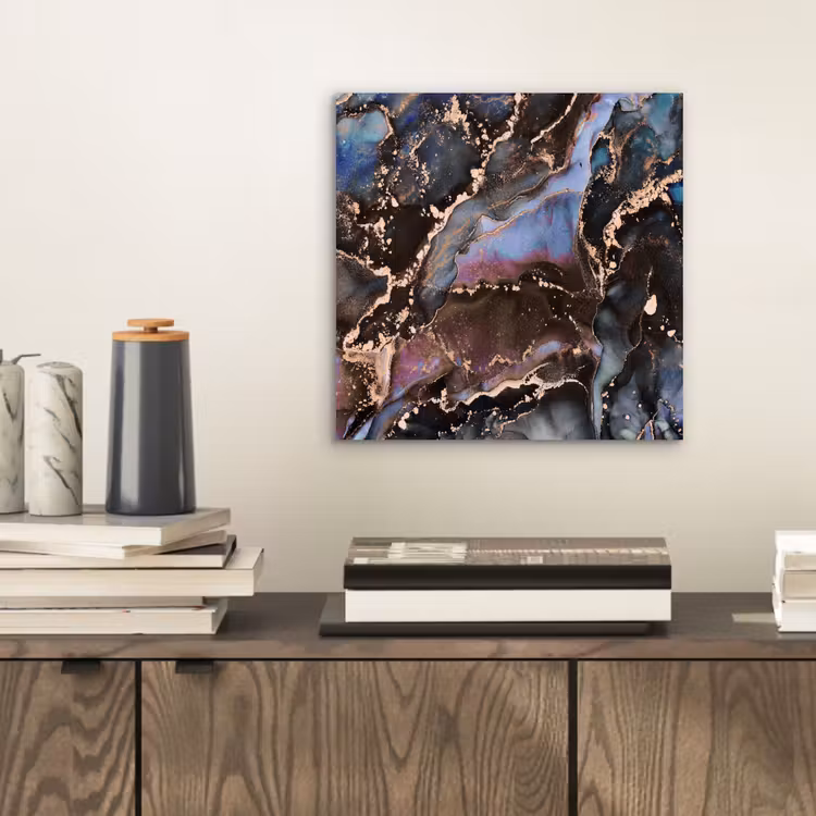 Aluminium schilderij - Marmer - Goud - Rosé — 2