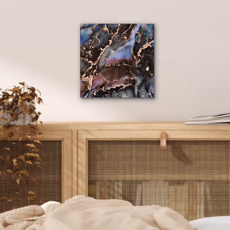 Aluminium schilderij - Marmer - Goud - Rosé — 4