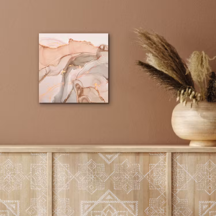 Aluminium schilderij - Marmer - Roze - Rosé — 5