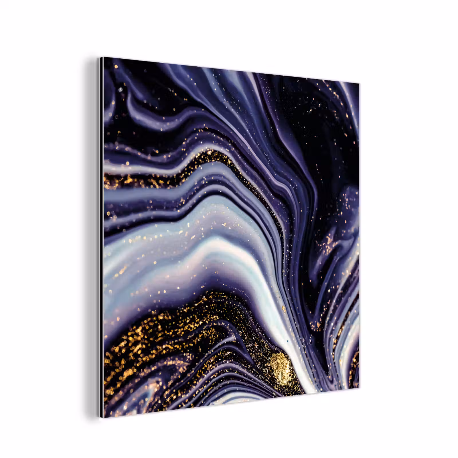 Aluminium schilderij - Marmer - Paars - Luxe - Marmerlook - Glitter — 1