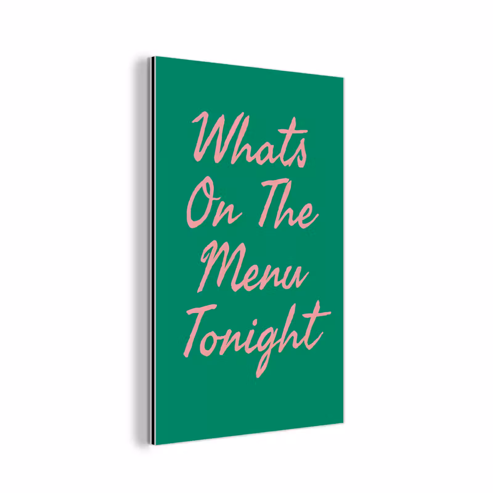 Aluminium schilderij - Menu - Quote - Roze — 1