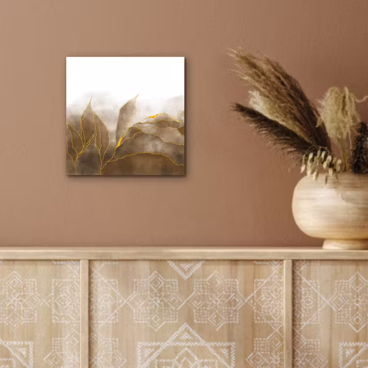 Aluminium schilderij - Marmer - Goud - Bruin - Textuur - Marmerlook — 5