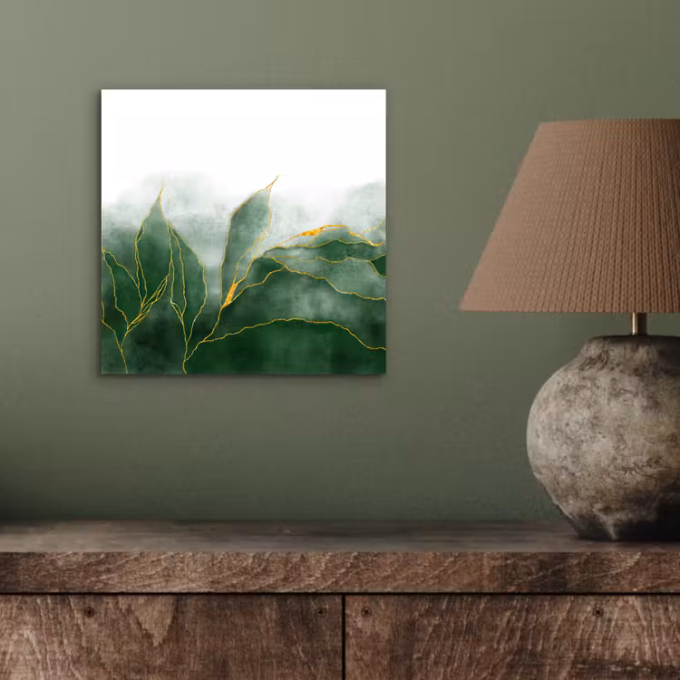 Aluminium schilderij - Marmer - Groen - Luxe - Goud - Marmerlook — 3