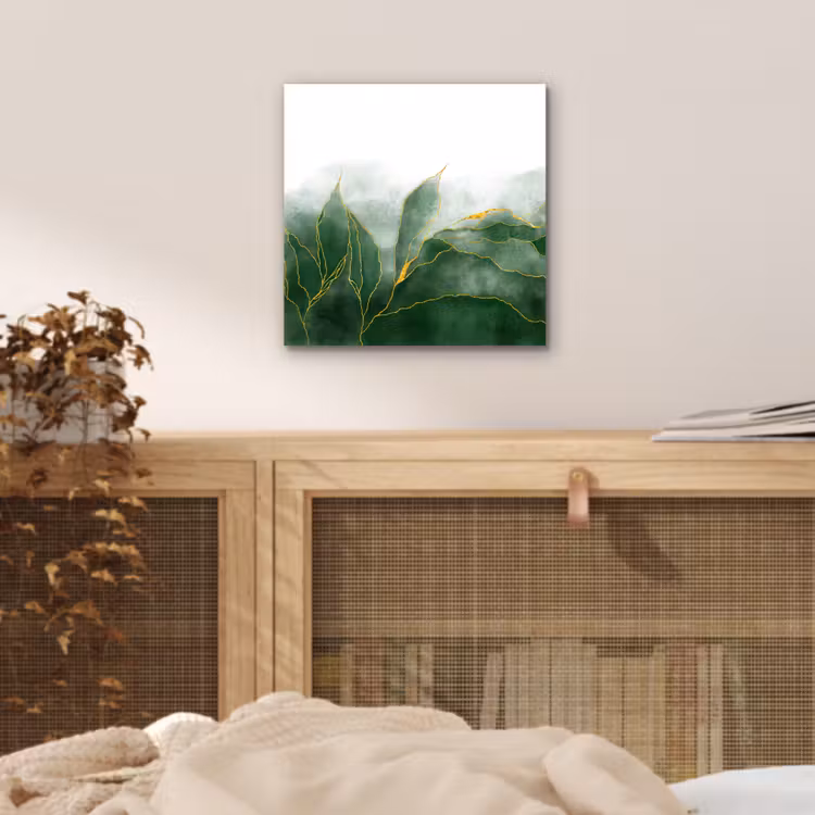 Aluminium schilderij - Marmer - Groen - Luxe - Goud - Marmerlook — 4