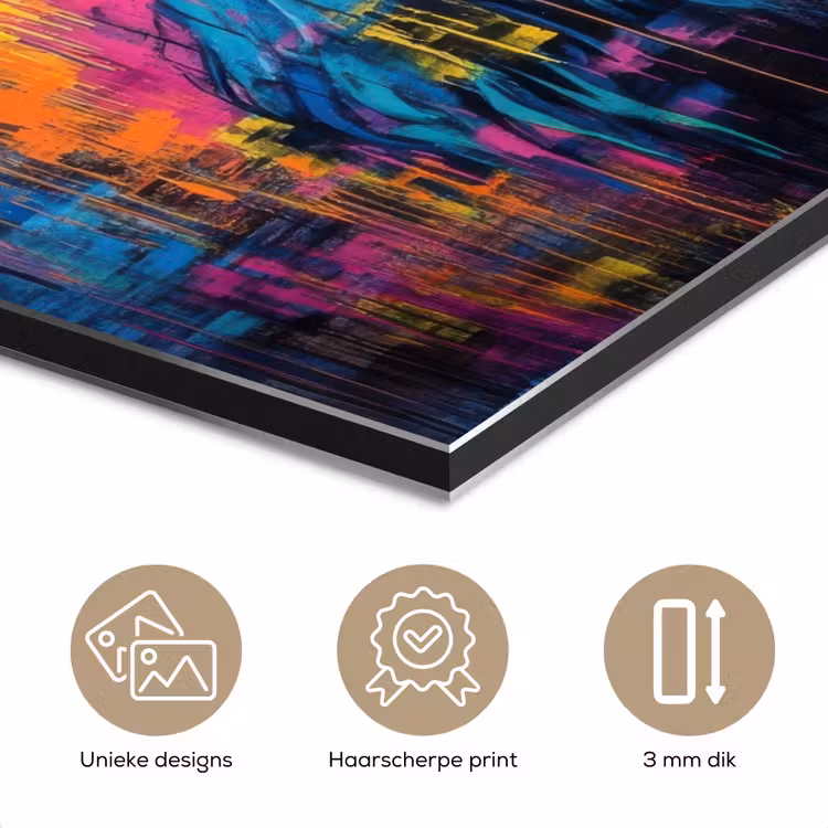 Aluminium schilderij - Marmer - Modern - Goud — 7