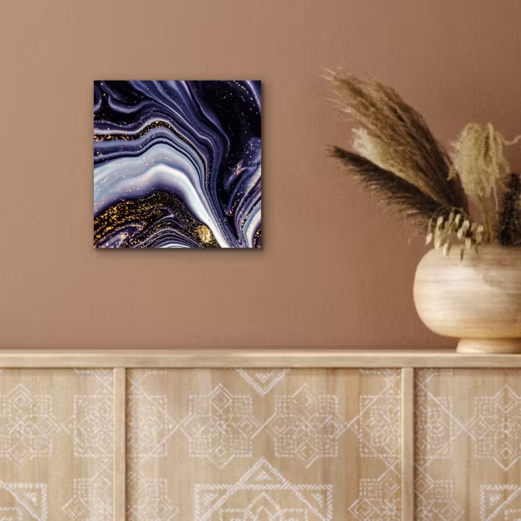 Aluminium schilderij - Marmer - Paars - Luxe - Marmerlook - Glitter — 5