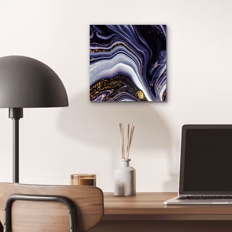 Aluminium schilderij - Marmer - Paars - Luxe - Marmerlook - Glitter — 6