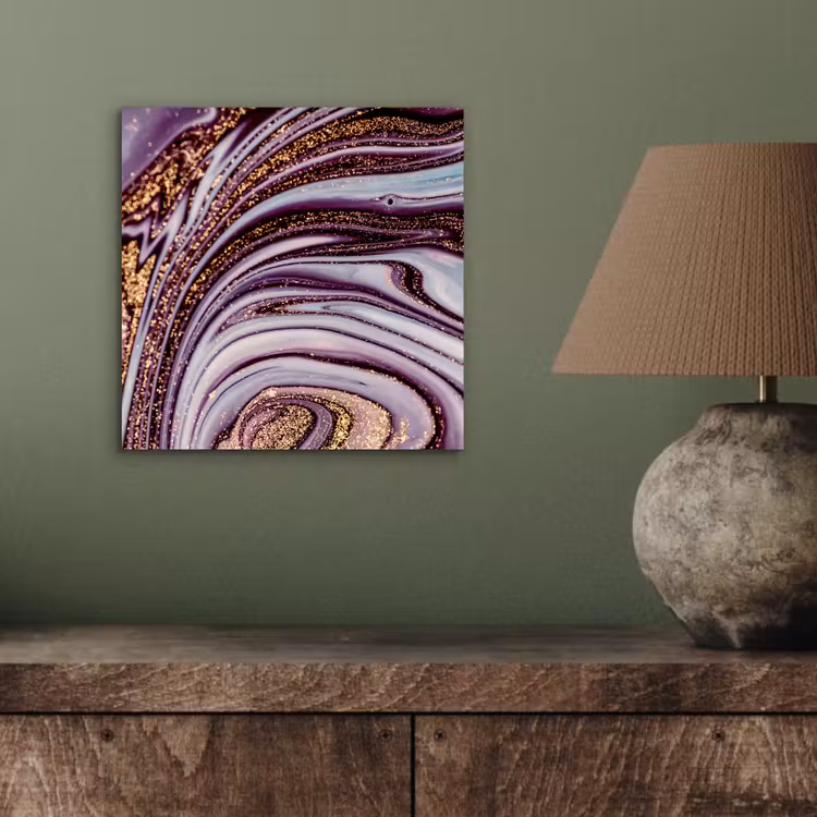 Aluminium schilderij - Marmer - Roze - Goud - Glitter - Marmerlook - Luxe — 3
