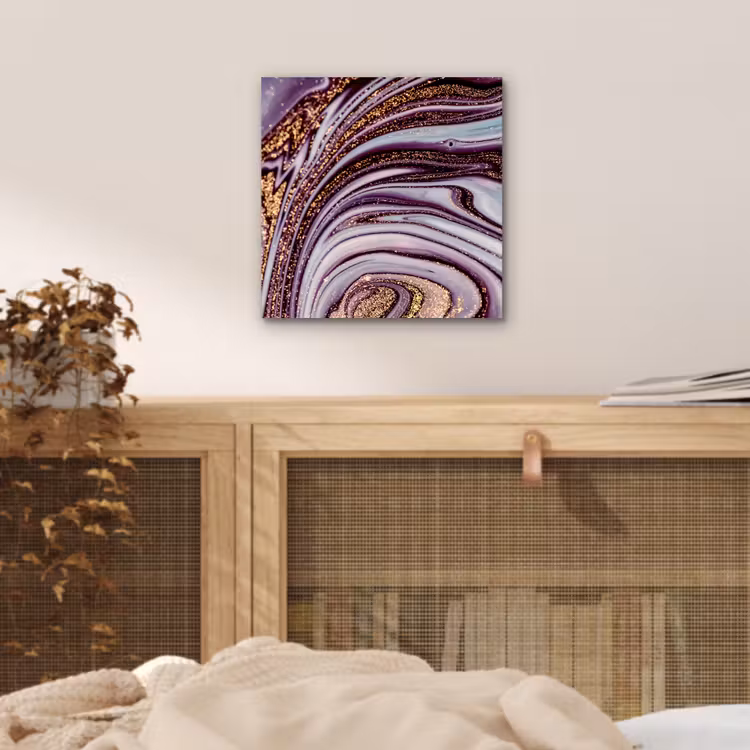 Aluminium schilderij - Marmer - Roze - Goud - Glitter - Marmerlook - Luxe — 4
