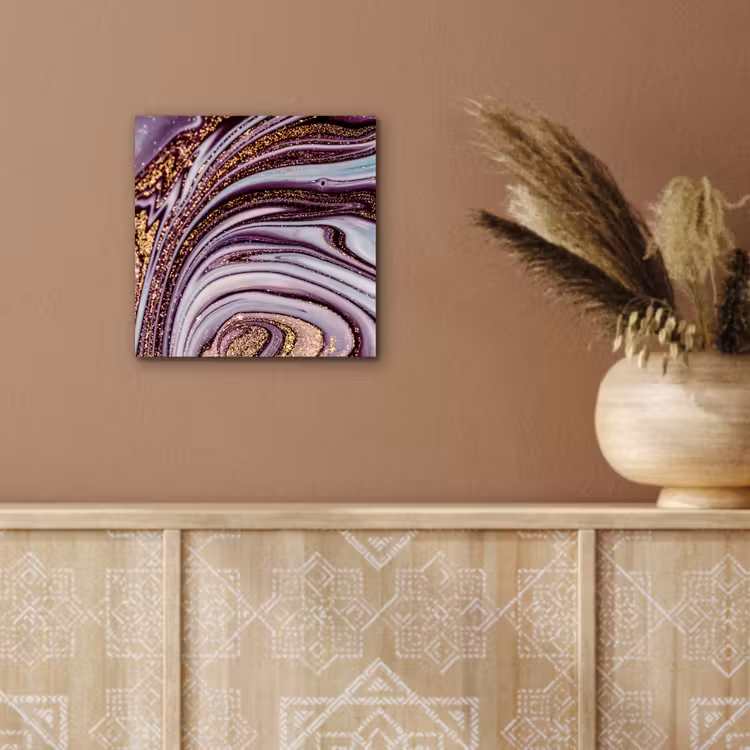 Aluminium schilderij - Marmer - Roze - Goud - Glitter - Marmerlook - Luxe — 5