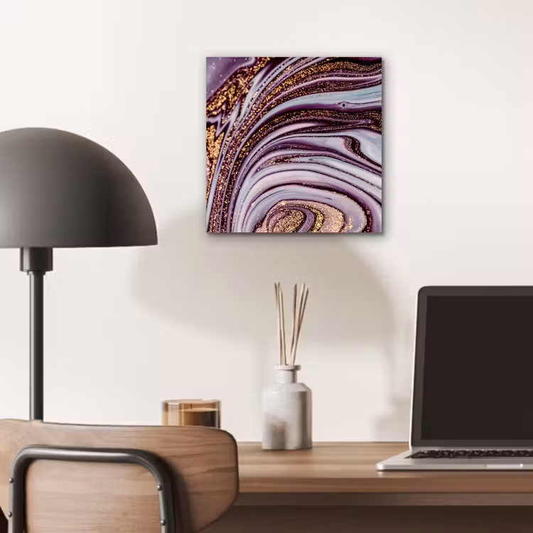 Aluminium schilderij - Marmer - Roze - Goud - Glitter - Marmerlook - Luxe — 6