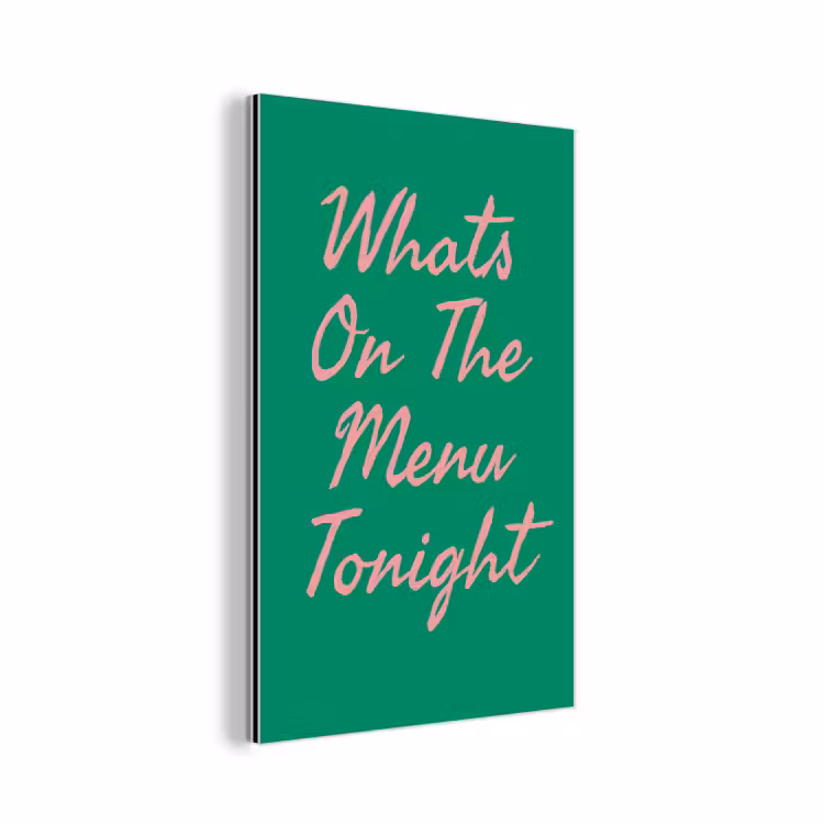 Aluminium schilderij - Menu - Quote - Roze — 1