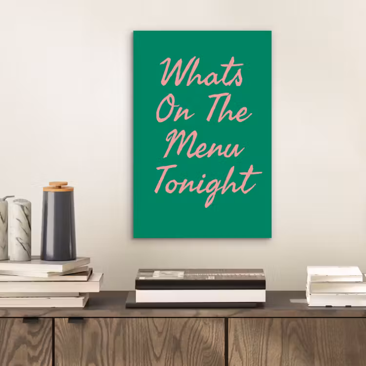 Aluminium schilderij - Menu - Quote - Roze — 2