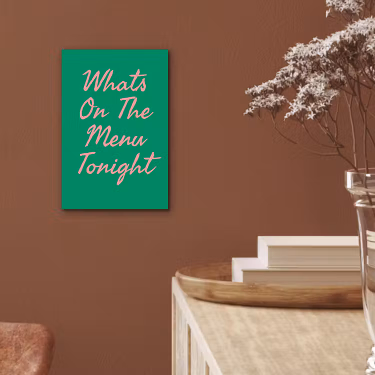 Aluminium schilderij - Menu - Quote - Roze — 5