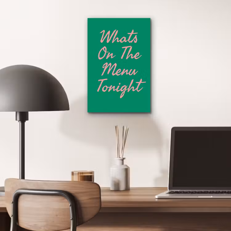Aluminium schilderij - Menu - Quote - Roze — 6