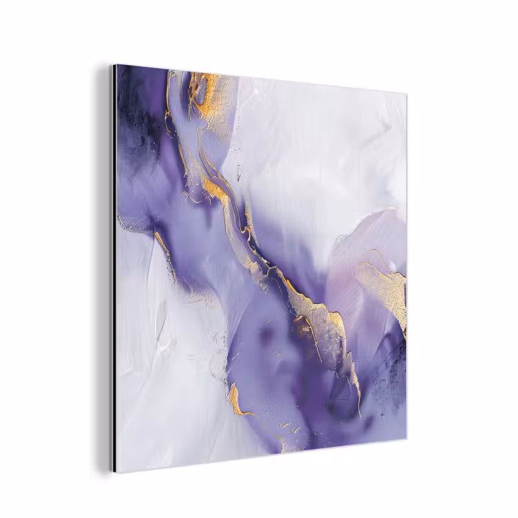 Aluminium schilderij - Paars - Modern - Marmer - Abstract — 1