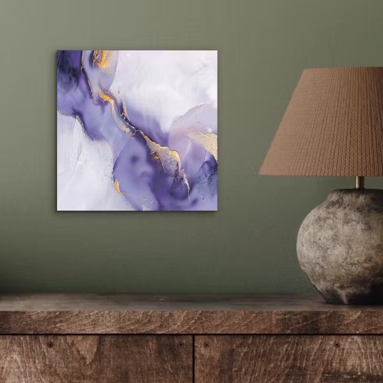 Aluminium schilderij - Paars - Modern - Marmer - Abstract — 3